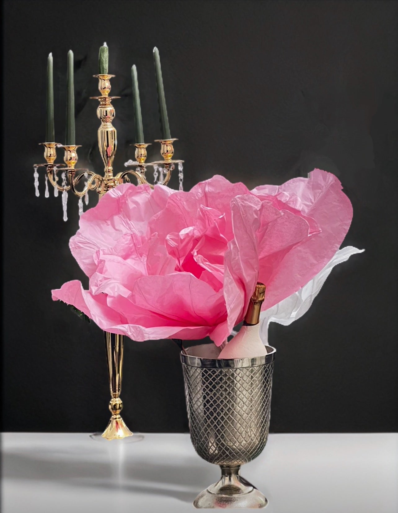 Fleurs et structures géantes  de tables